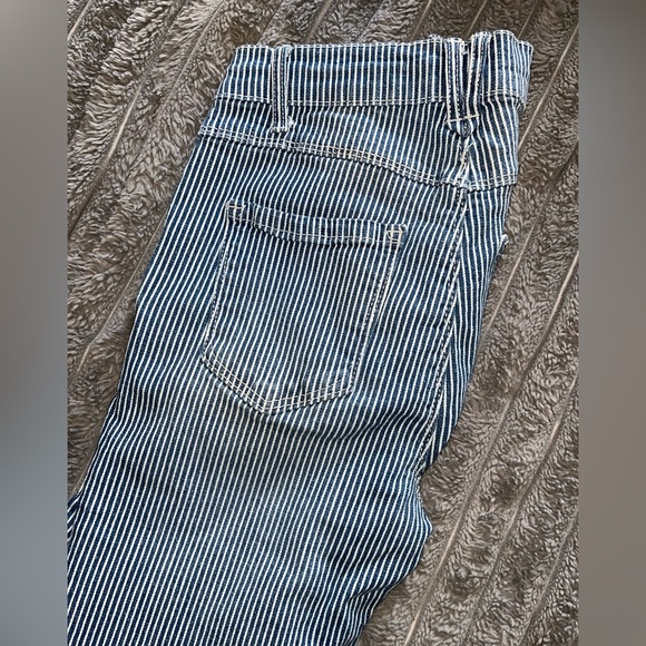 Curve Blue Pin Striped Boot Cut Jeans - Picture 5 of 5